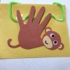 Toddler Handprint Monkey Father's Day Card - finished card