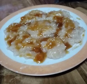 Coco-Mango Glazed Palitaw on plate