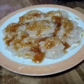 Coco-Mango Glazed Palitaw on plate