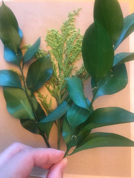 Home Sweet Home Framed Leaves Wall Hanging - add leafy greenery