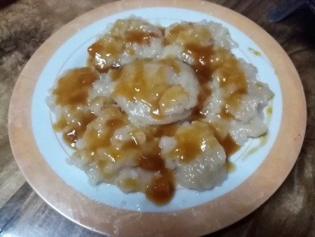 Coco-Mango Glazed Palitaw on plate
