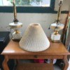Identifying Antique Lamps - white and gold finish table lamps