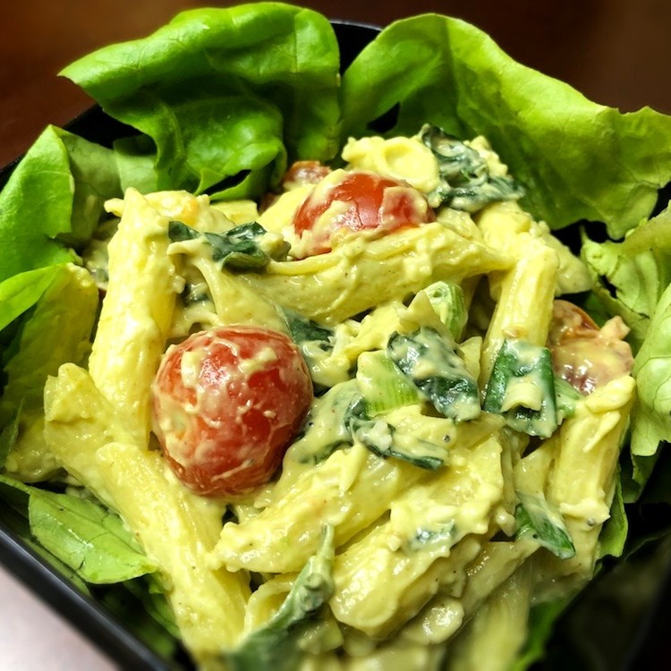 Creamy Avocado Basil Pasta Salad ThriftyFun