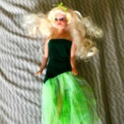 Identifying a Possible Barbie Doll - fashion doll wearing a dress with a black asymmetrical top and green net skirt
