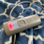 Close up of an electric blanket cord.