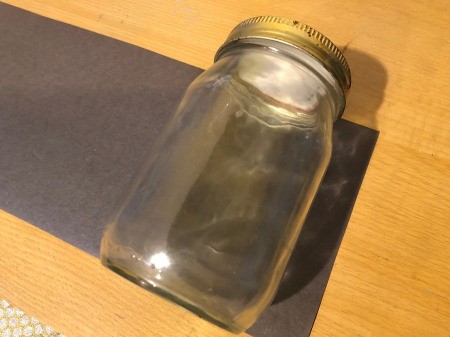 Paper-Cut Mason Jar Light - measure black paper against the jar