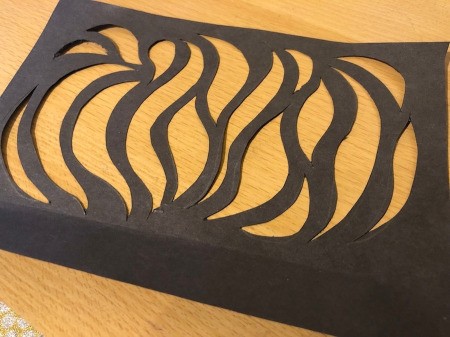 Paper-Cut Mason Jar Light - carefully cut out fuzzy bits