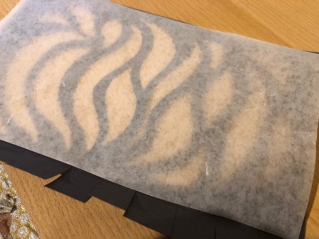 Paper-Cut Mason Jar Light - cut waxed paper to the same size as your design element