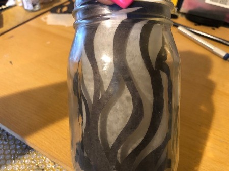 Paper-Cut Mason Jar Light - roll the two pieces into a tube and place inside the jar, turn on the LED lights, place in the jar and replace the lid