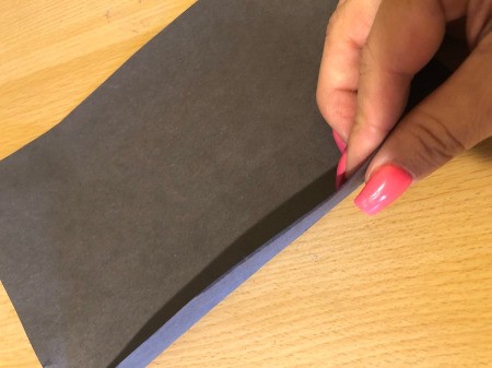 Paper-Cut Mason Jar Light - fold up excess at 1 inch