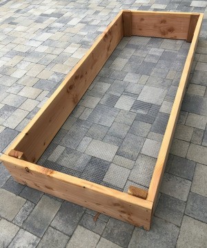 DIY Wooden Raised Garden Bed - finished raised bed framework