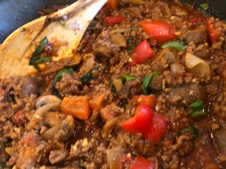 mixed Mushroom Pepper Beef Bolognese