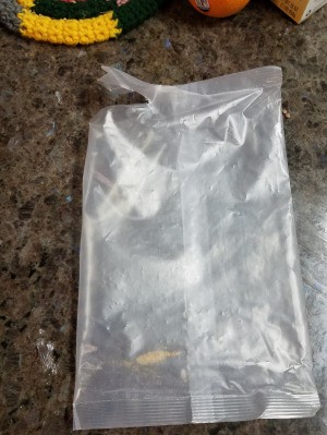 An empty bag from food packaging.