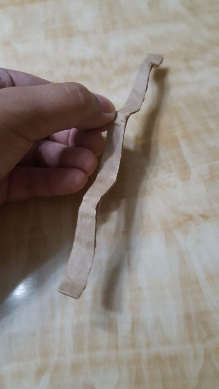 Making Egg Carton Flowers - a long strip from the tray