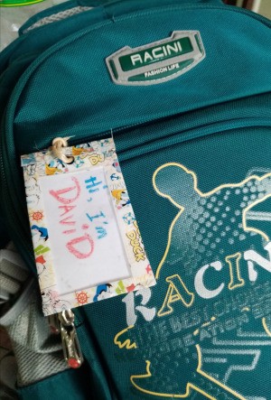 Waterproof Washi Tape Book Bag Tag - name tag on book bag