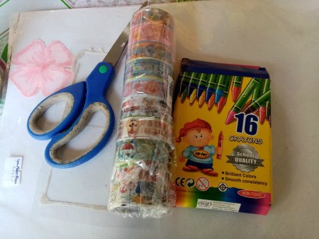 Waterproof Washi Tape Book Bag Tag - supplies