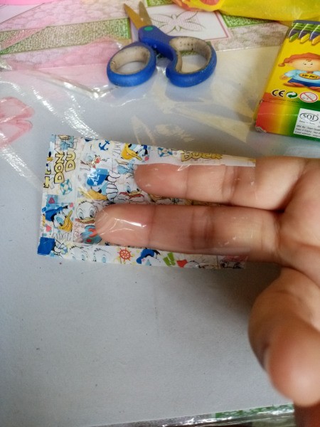 Waterproof Washi Tape Book Bag Tag - use washi tape to secure the sides of both pieces