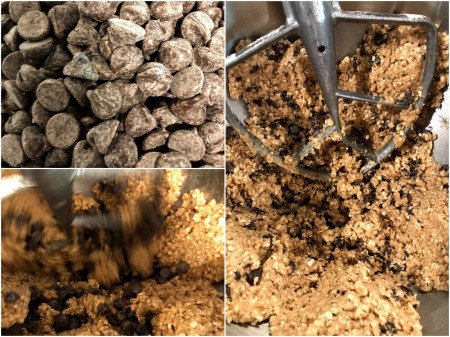 Chocolate Chip Oatmeal Ball Cookies