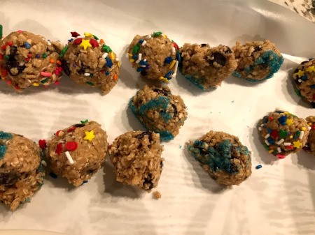 Chocolate Chip Oatmeal Ball Cookies