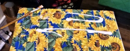 Covering a Recycled Box With Fabric