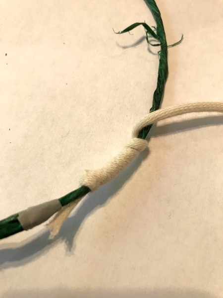 Dreamcatcher with Wooden Beads - wrapping