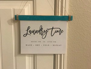 Laundry Wood Accent Hanging Sign