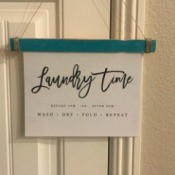 Laundry Wood Accent Hanging Sign