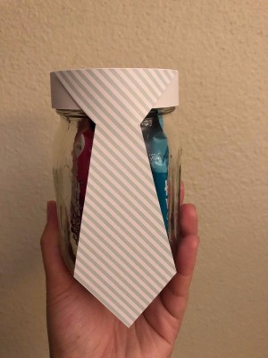 Father's Day Favor Gift Jar - finished gift jar