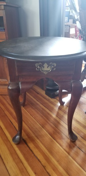 Value of an Antique Table - four legged side table with round top