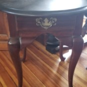 Value of an Antique Table - four legged side table with round top