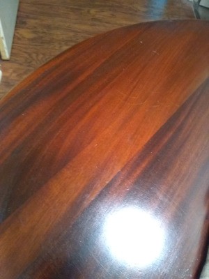 Value of Antique Clawfoot Table - incomplete view of the table top