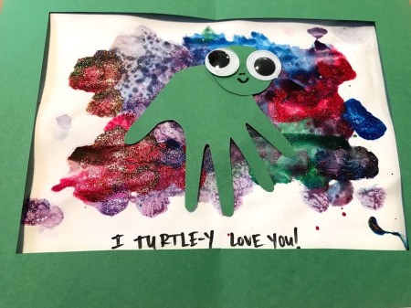 Turtle Framed Art - glue the frame onto the painting