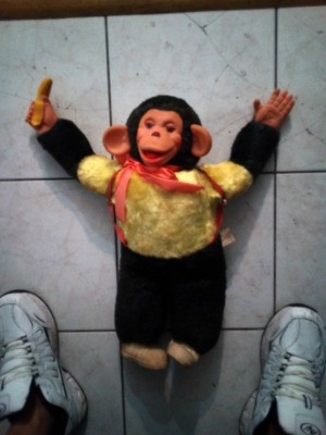 Identifying Mr. Bim Monkey Stuffed Toys - stuffed toy on tile floor