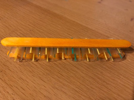 Popsicle Stick and Straw Compass - place it glue side down on top of the straws