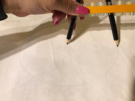 Popsicle Stick and Straw Compass - place a pencil inside a straw and either another one or a chopstick in another, you are ready to make circles