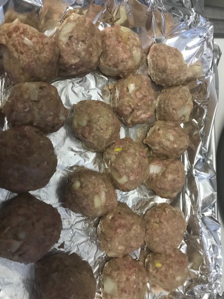 formed meatballs