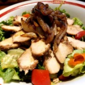 Caramelized Onion Balsamic Chicken Salad in bowl