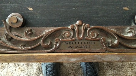 A small carved vintage table.
