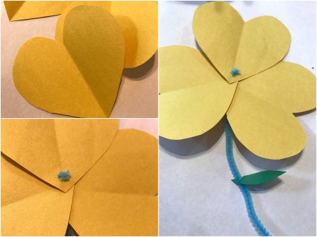 Heart Flowers Decoration - yellow flowers