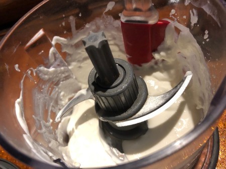 pulsing Cottage Cheese in food processor