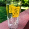 Identifying Vintage Drinking Glasses - glasses with yellow and white designs around the outside