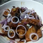 Fish in Tausi in bowl