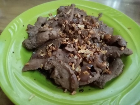 Garlic Pepper Pork Steak on plate