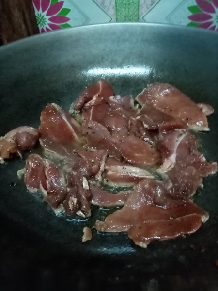 cooking marinated Pork Steak