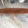 Value of a Vintage Coffee Table - long narrow ovoid table
