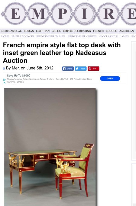 Identifying a Napoleon Imperial Style Desk