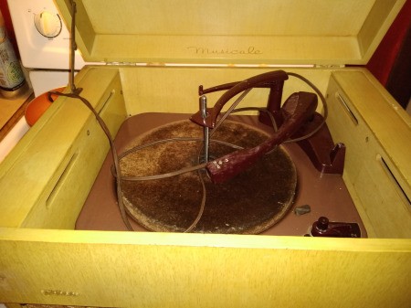 Value of a Vintage Webcore Portable Record Player - open to see the turntable