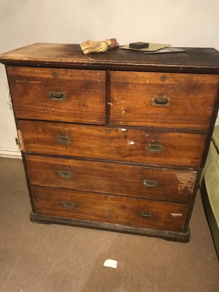 Restoring An Antique Teak Dresser, Antique Teak Dresser