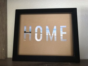 Stencil "Home" Art - finished artwork