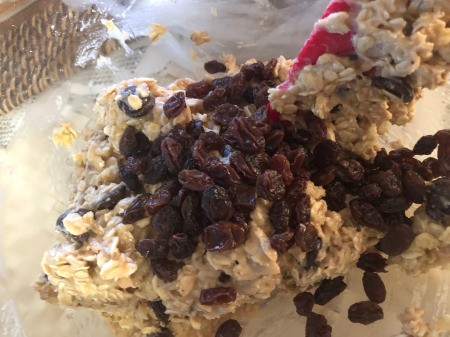 adding raisins to batter